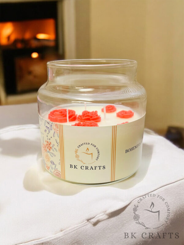 Rose Large Candle BK Crafts