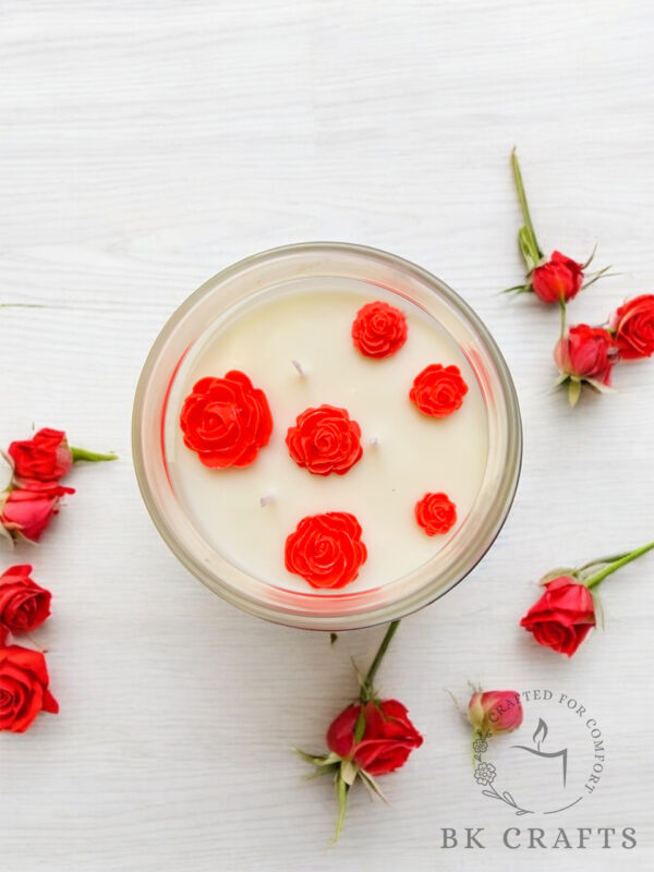 Rose Large Candle BK Crafts