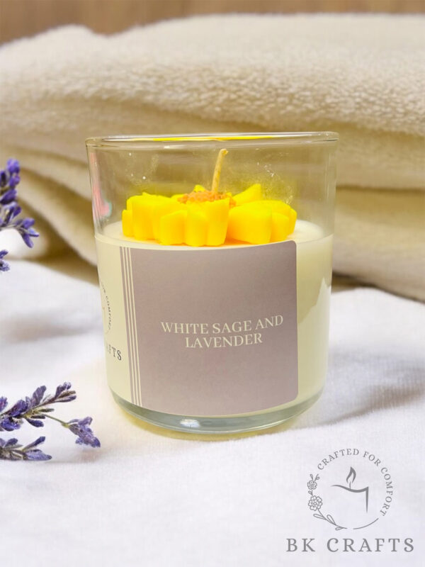 Lavender and White Sage candle