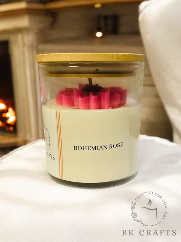 Rose container Candle BK Crafts