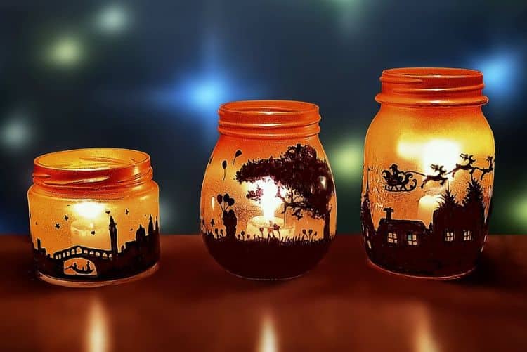 Recycled Glass Candle Jars