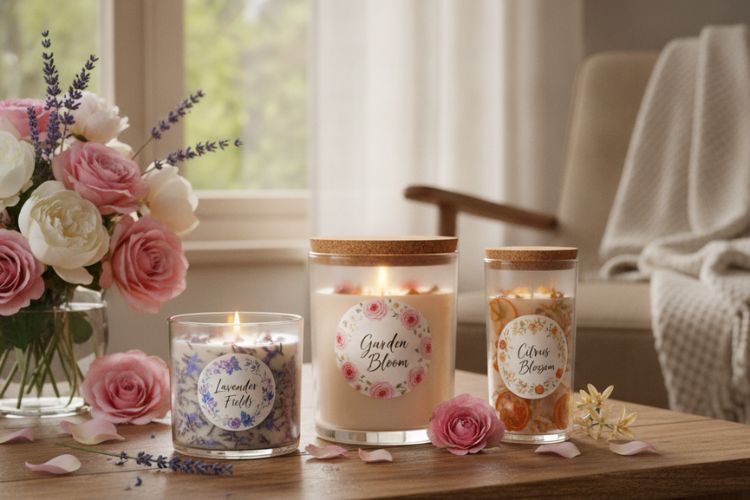 Floral Candles Stand Out in Home Décor